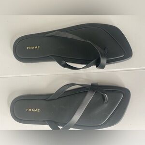 Frame Like New Worn Once Black Minimalist Sandals